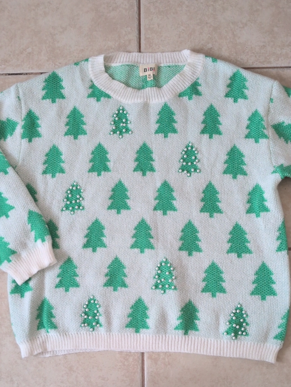 BiBi Christmas Tree Sweater Size XL